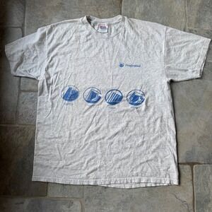Vintage 1989 Prudential Timeline‎ Logo T-Shirt XL USA Made Gray Promo Tee